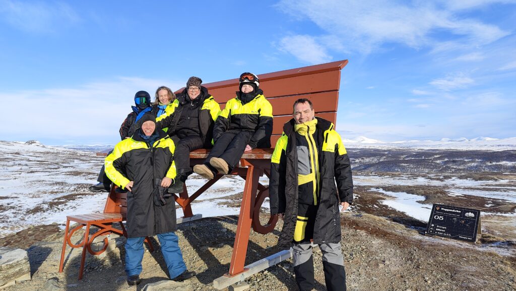 Uppehåll vid Big bench på Favoritturen